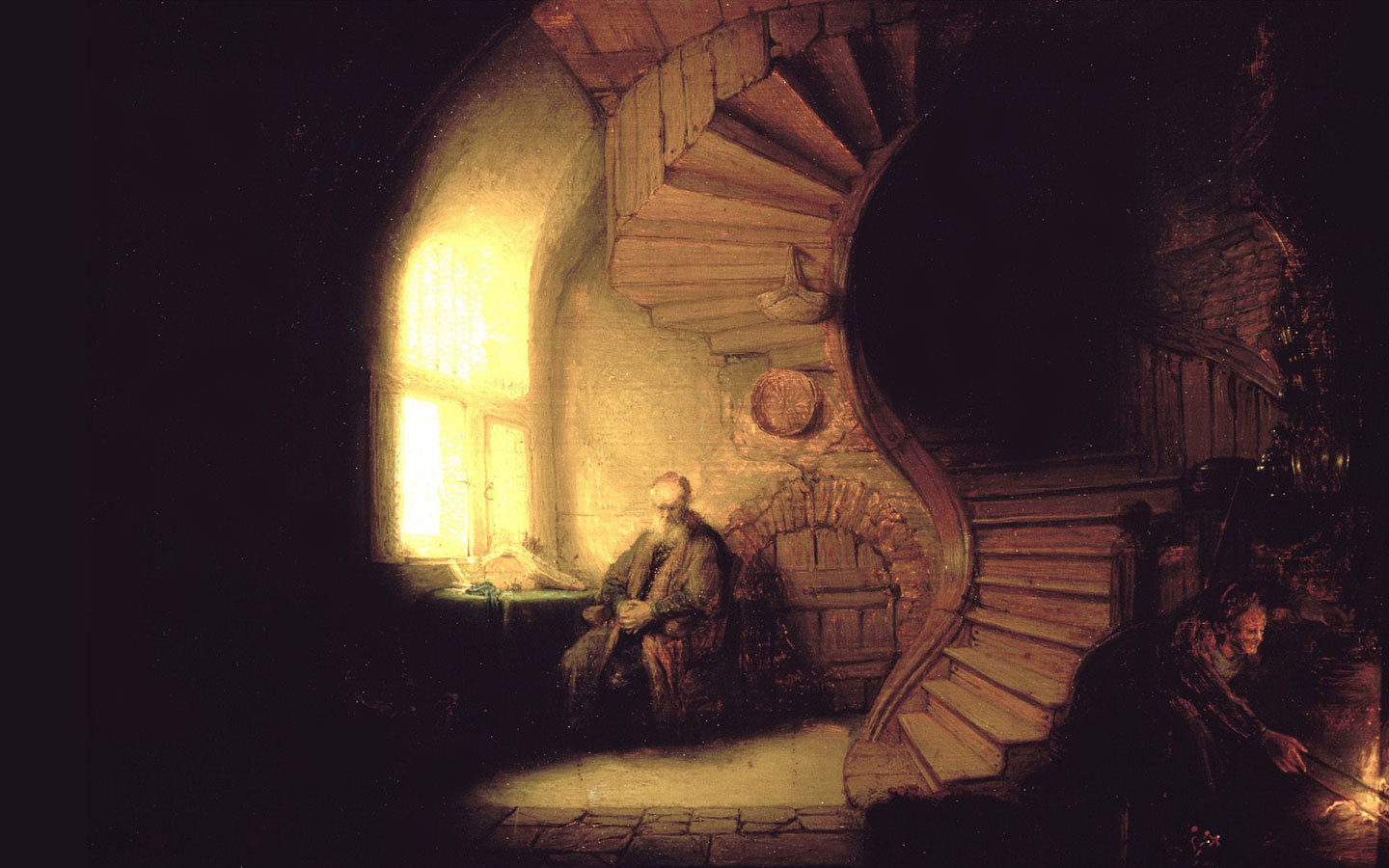 Rembrandt Philosopher In Meditation Wallpaper