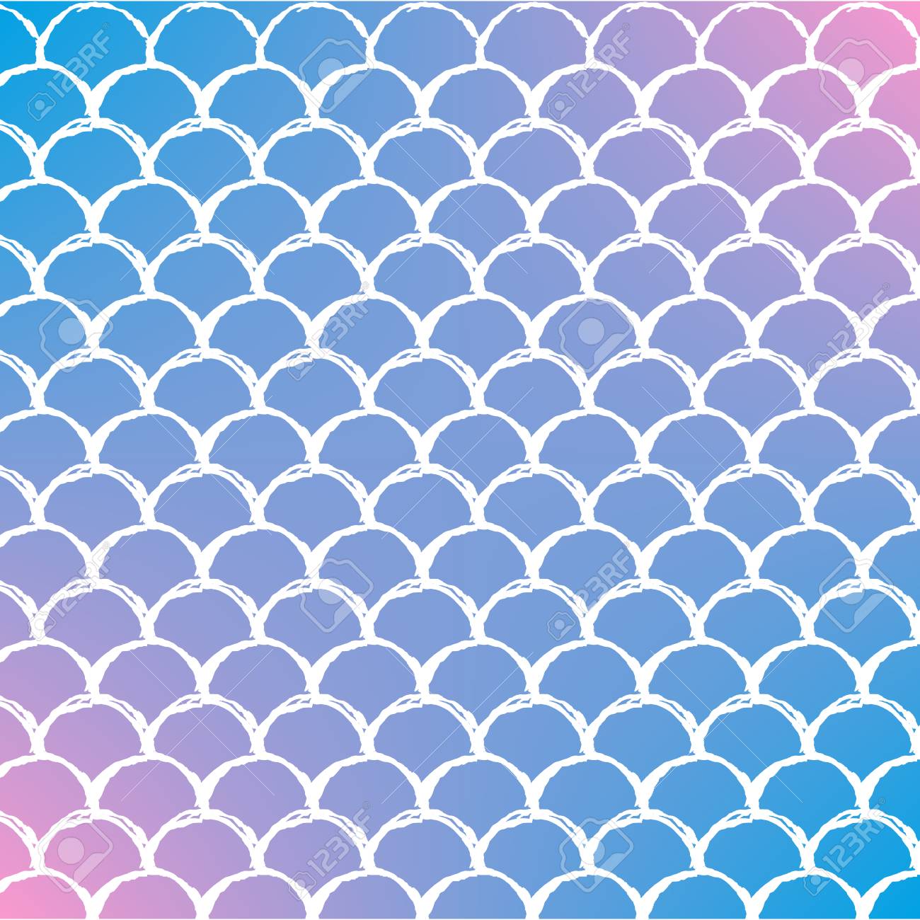 Mermaid Scale On Trendy Gradient Background Square Backdrop