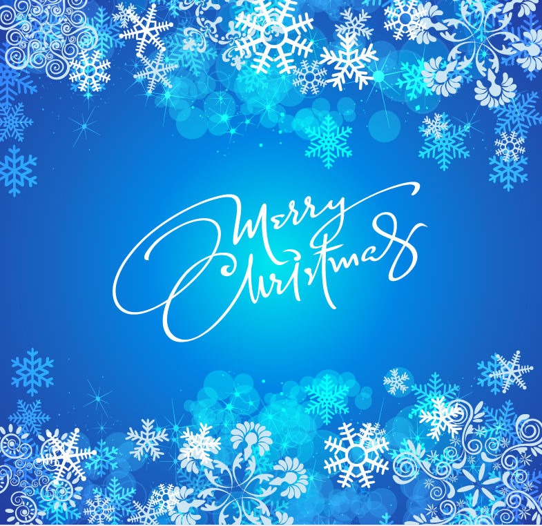 Blue Christmas Background Vector Graphic Graphics All