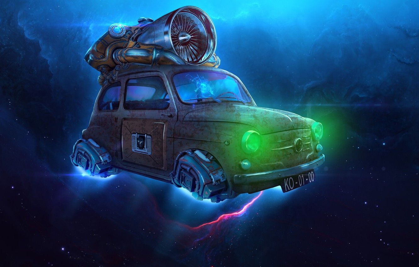 Retro Space Wallpaper