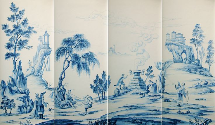  Griffin Wong Elegance in Silk Hand Painted Wallpaper Design 736x429