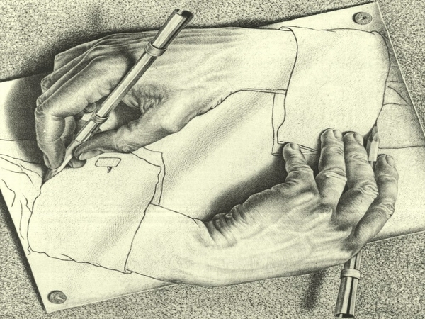 Hands Sketches Illusions Mc Escher Drawings Pencils Wallpaper