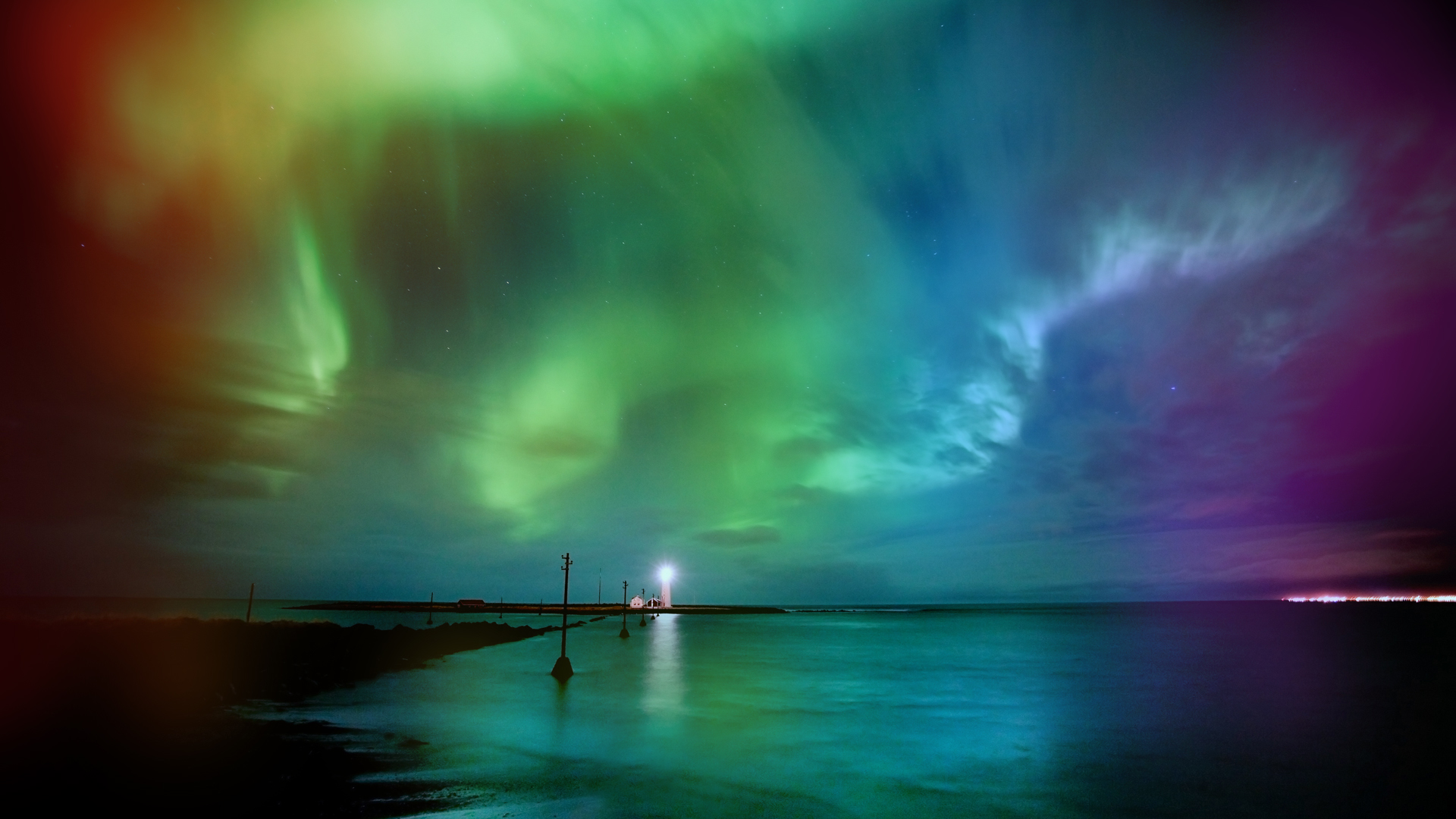 Colorful Aurora Borealis Wallpaper Widescreen