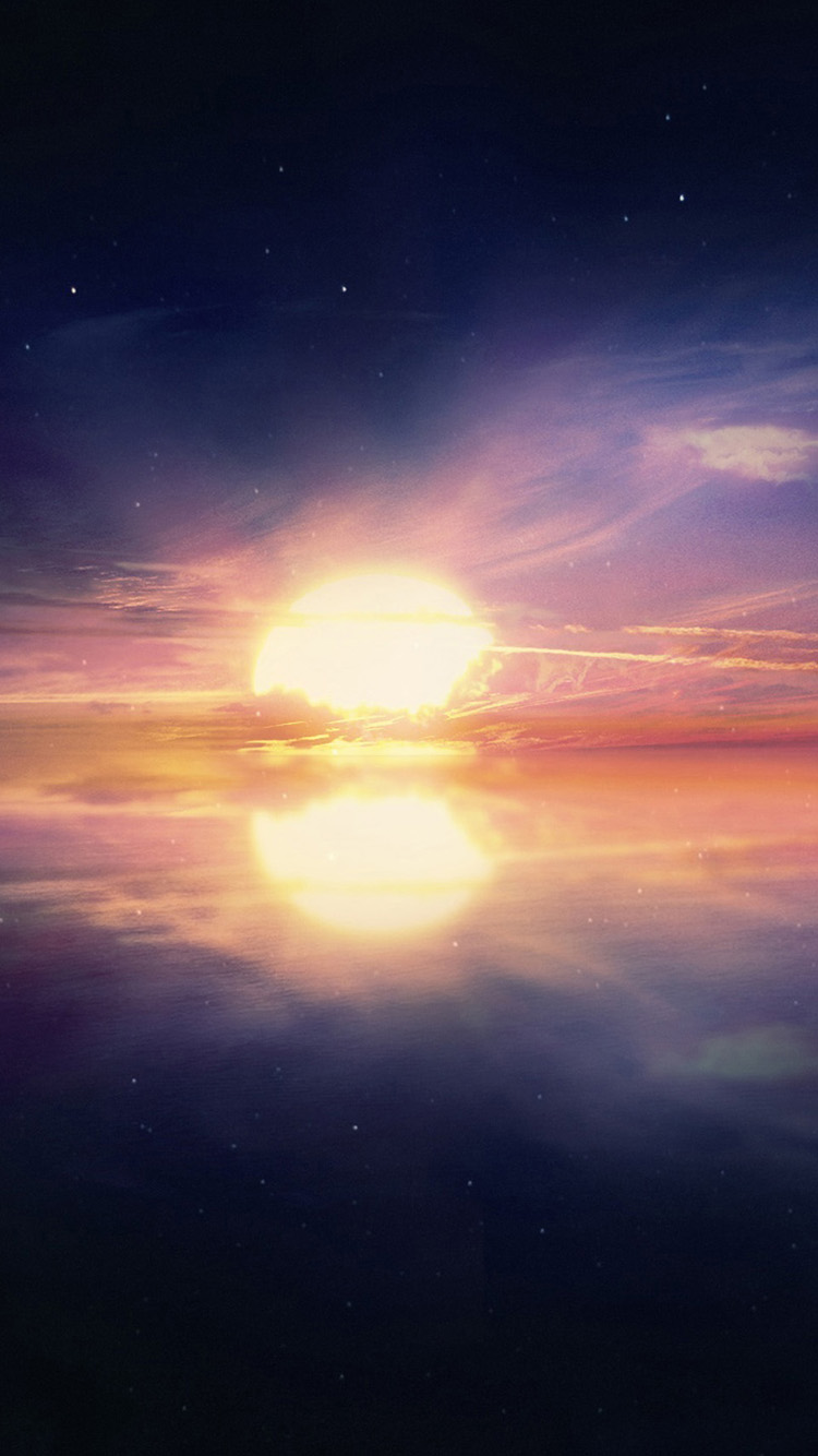Surreal Calm Ocean Sunset iPhone Wallpaper Ipod HD