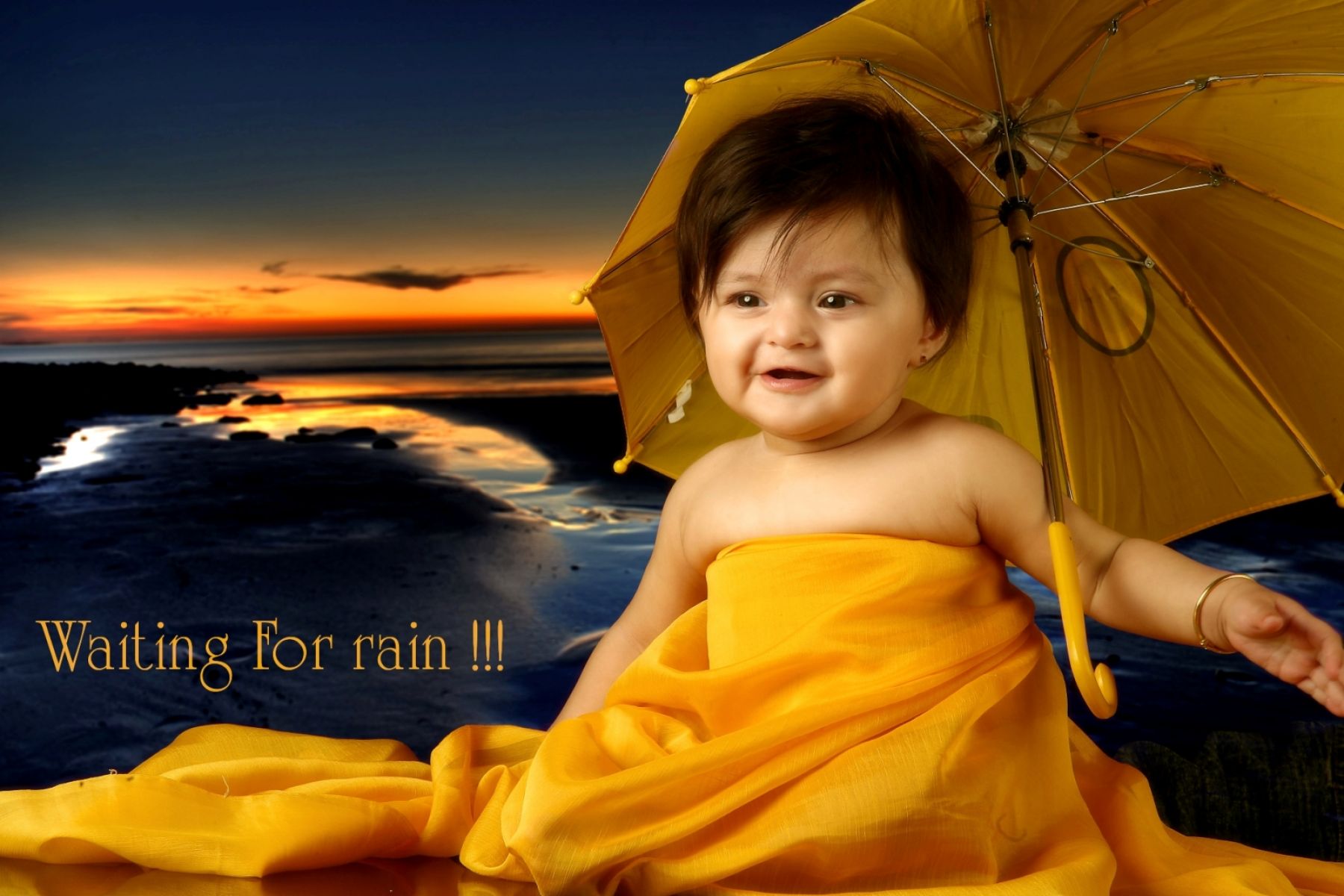 Beautiful Baby With Yellow Dress HD Cute Wallpaper For Mobile