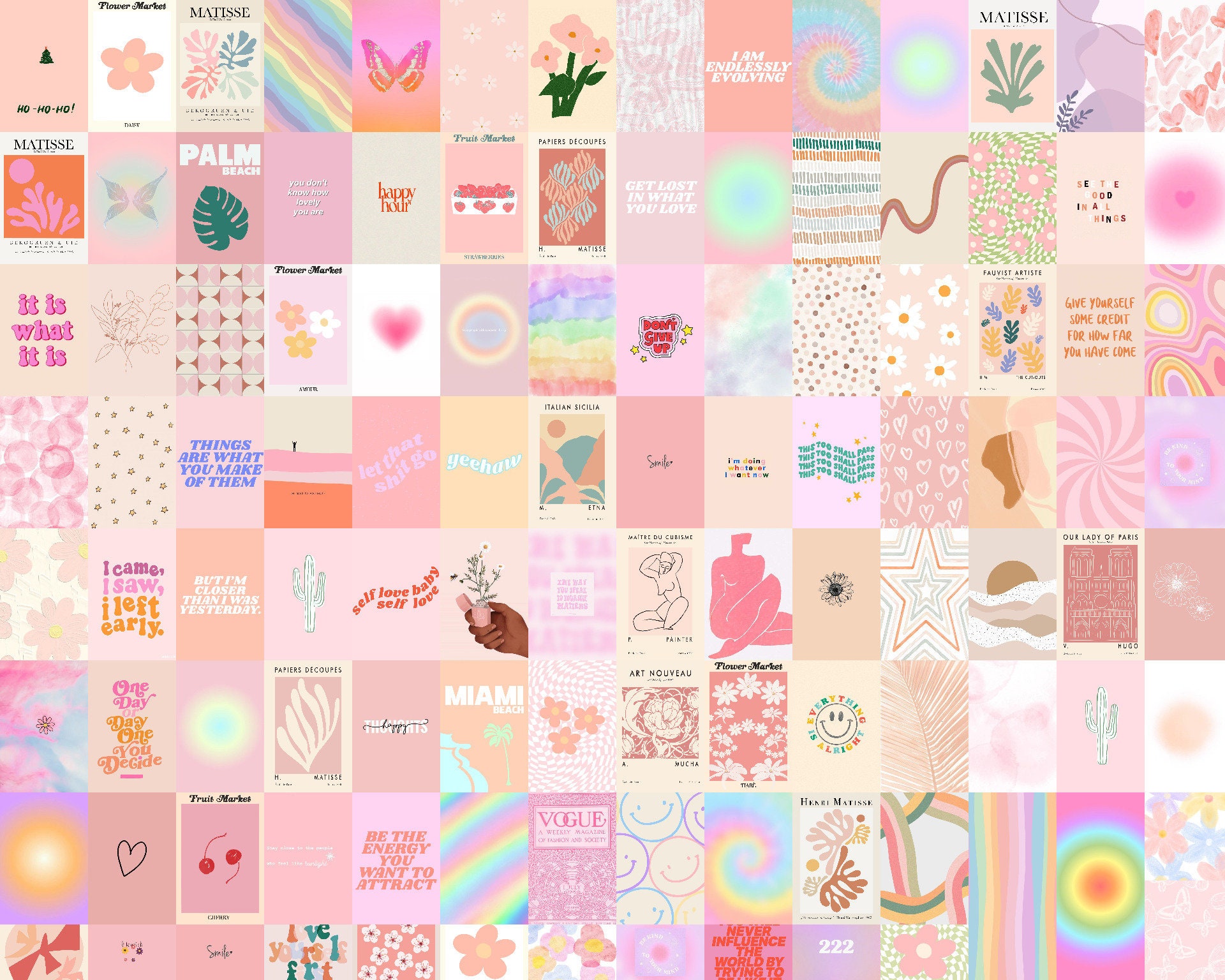 Pink Danish Pastel Aesthetic Wall Collage Kit Danish Pastel Etsy 1920x1536