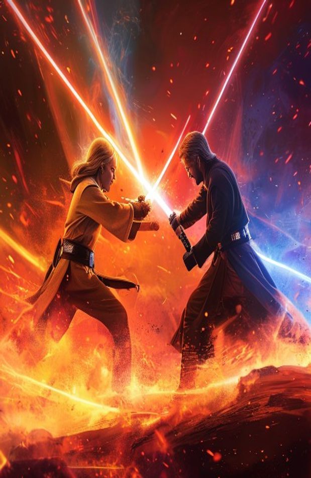 Anakin Vs Obi Wan Wallpaper