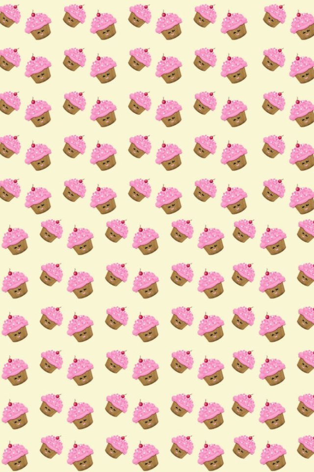 Cupcakes Pattern Wallpaper iPhone