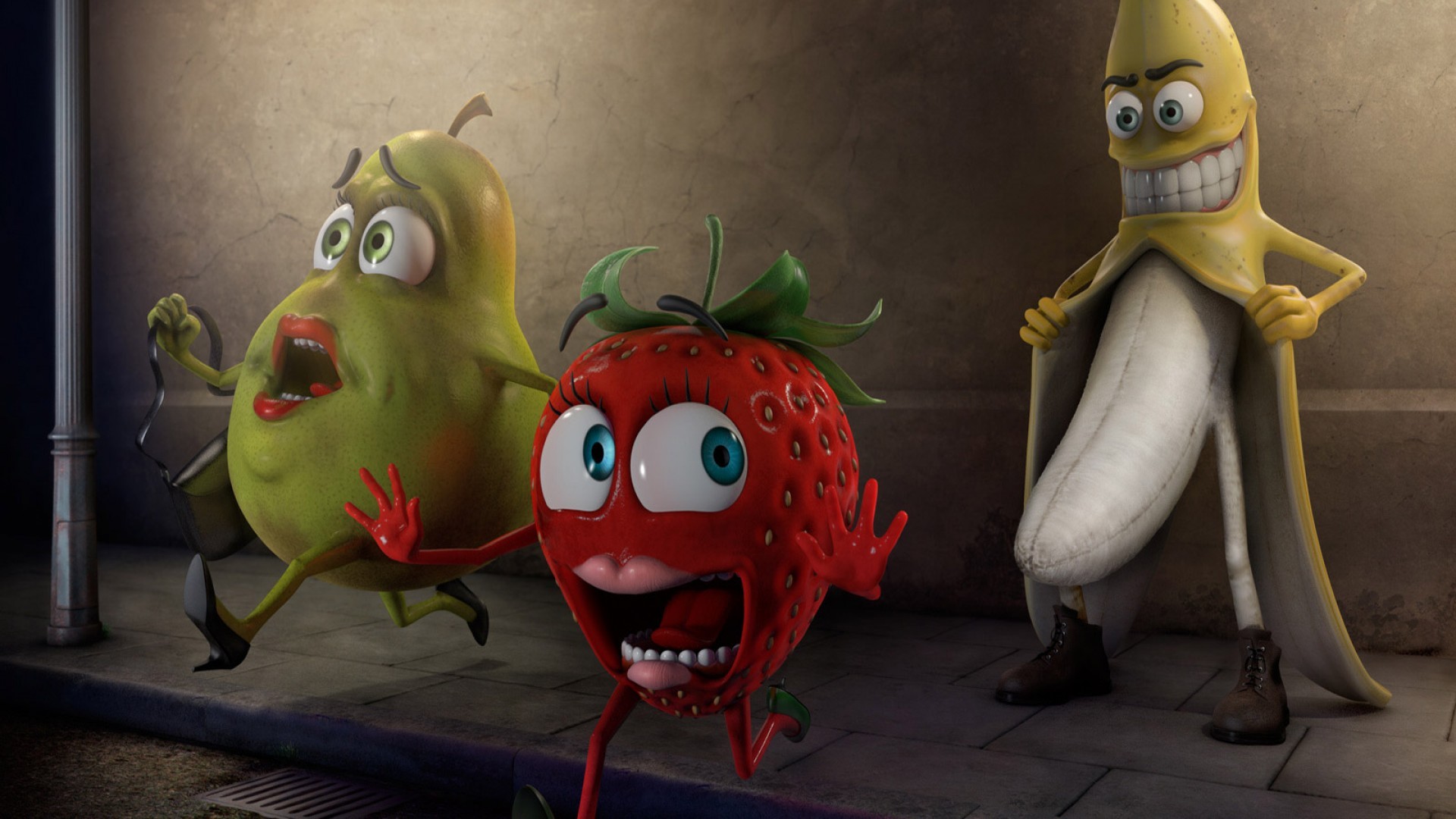 Funny Fruits HD Wallpaper For High