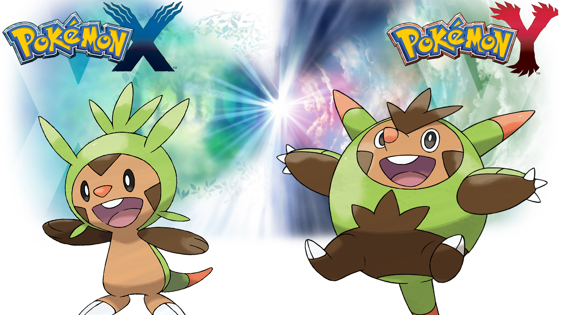 Pokemon X Y Wallpaper Chespin And Quilladin By Thelimomon