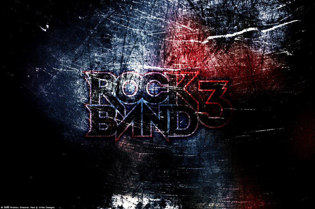 Rock Band 3 Wallpaper by RedAndWhiteDesigns on