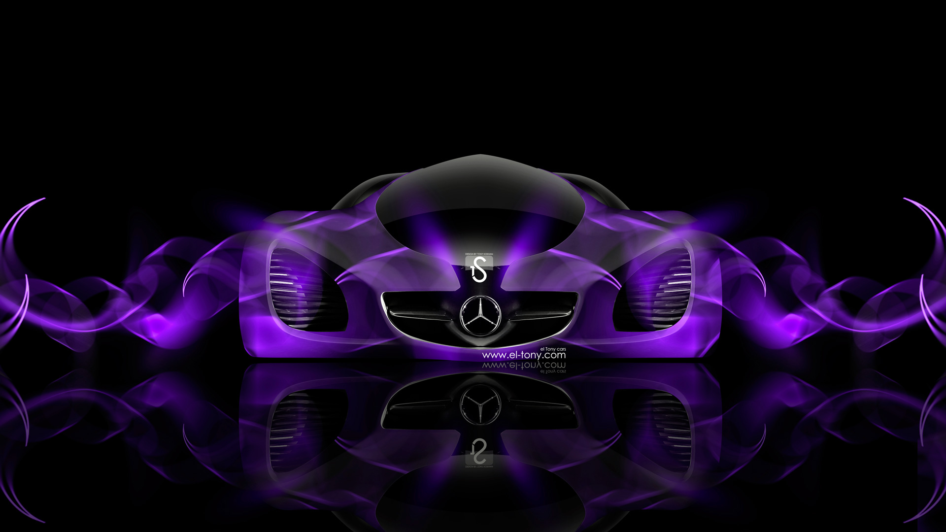 Mercedes Benz Biome Fantasy Violet Abstract Car HD Wallpaper
