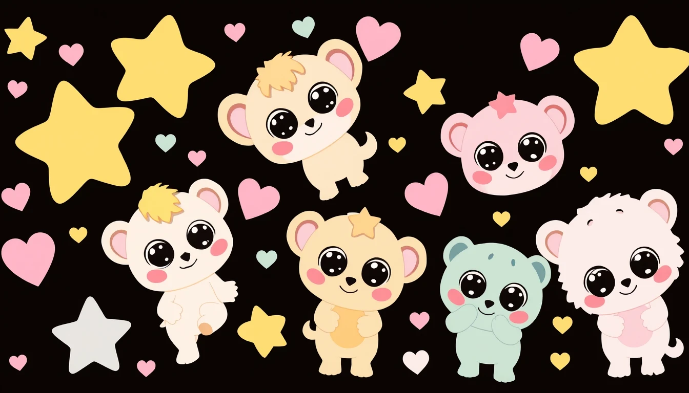 Kawaii Black Wallpaper