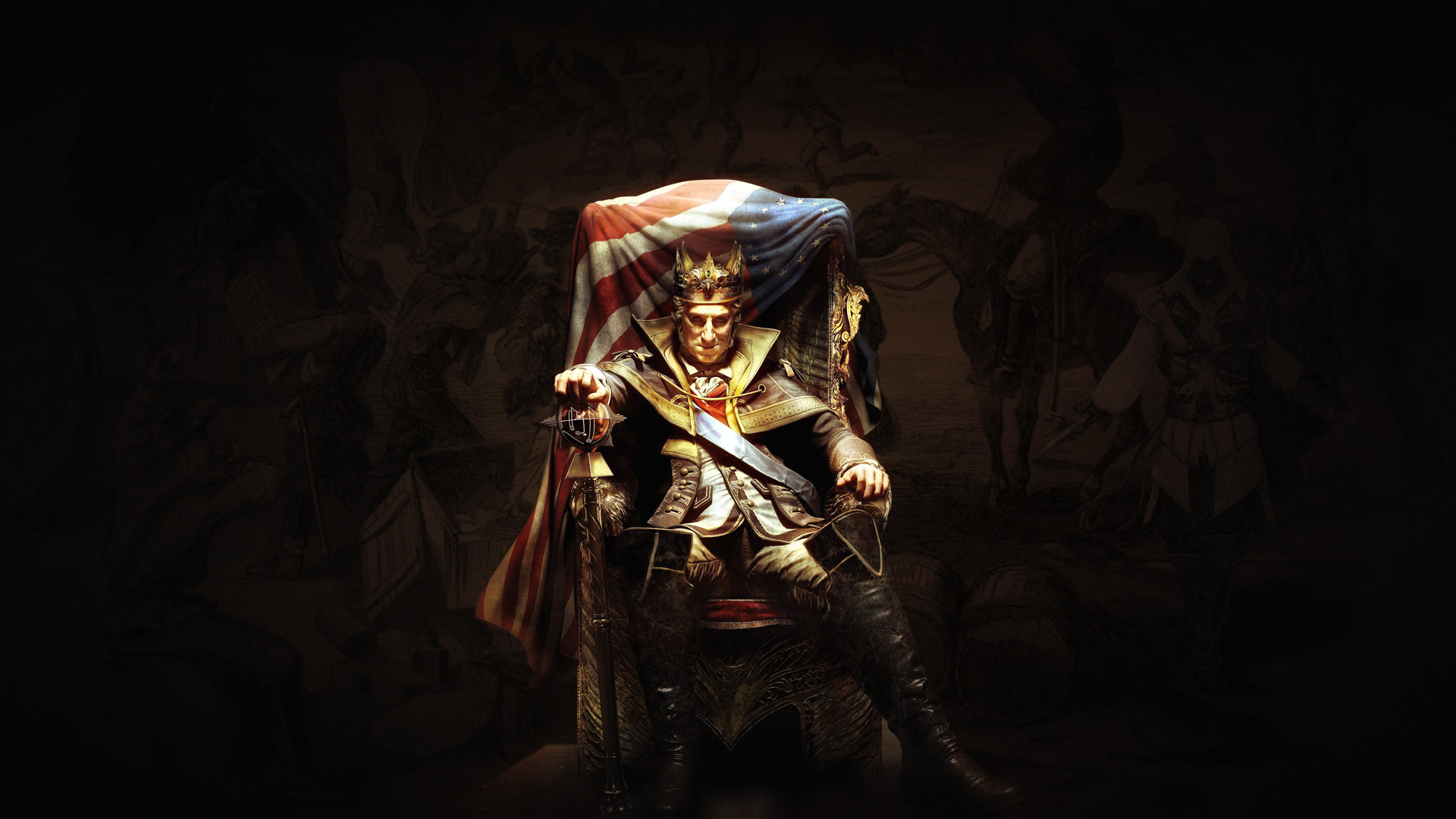 Made A Wallpaper Of Evil George Washington For My Desktop Maybe You