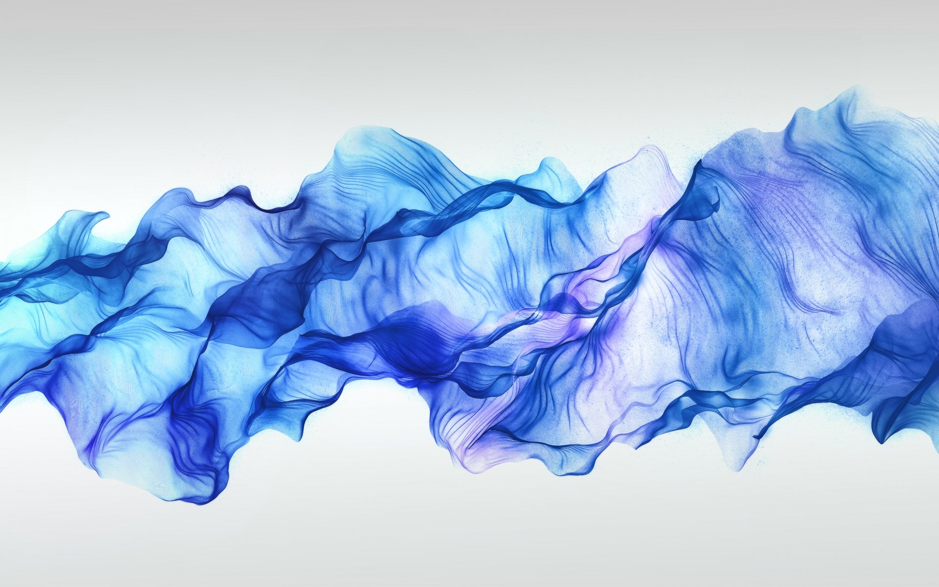abstract fractal 3d cg digital art smoke silk fabric artistic blue
