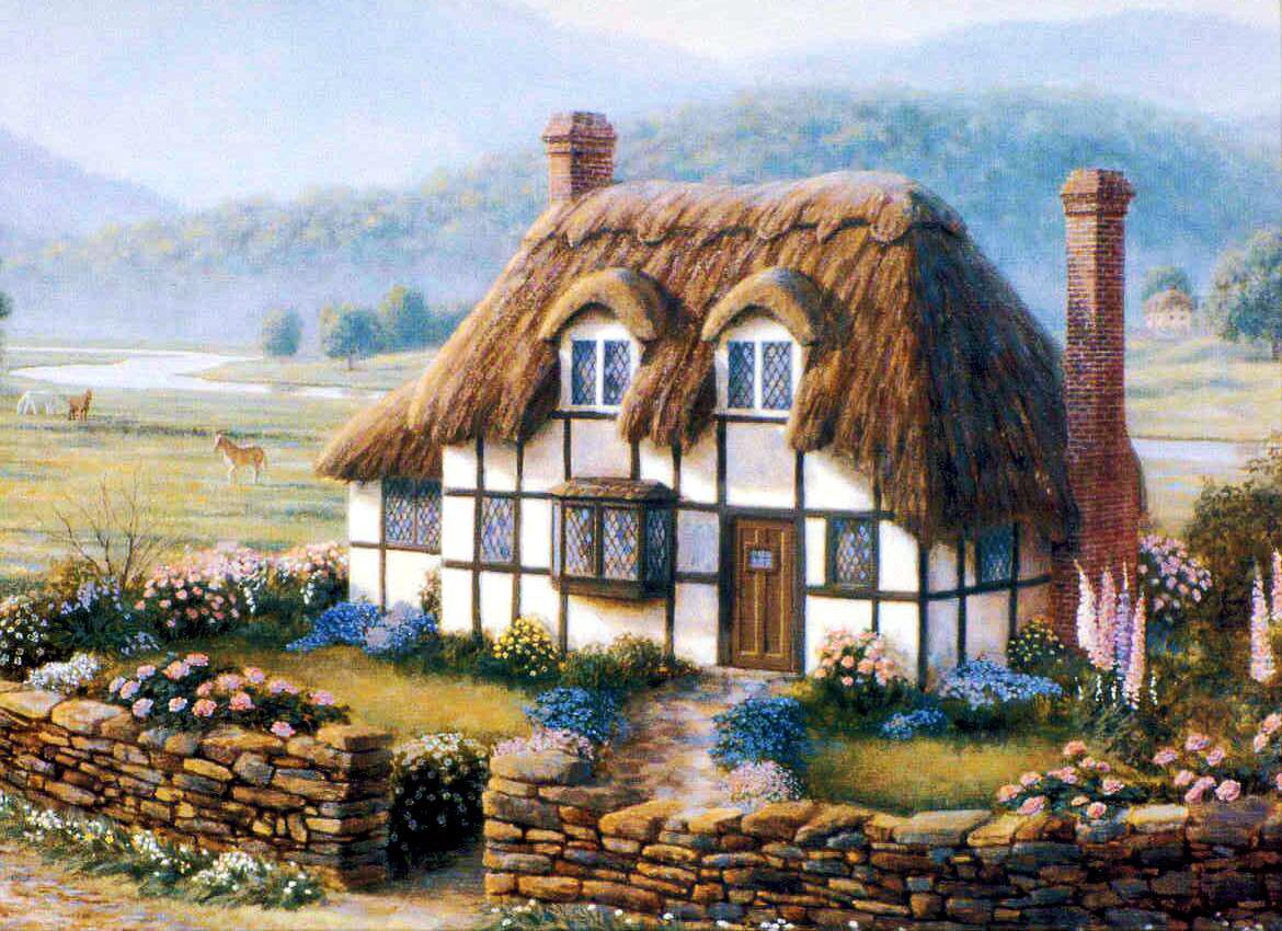 Country Cottage High Quality And Resolution Wallpaper On