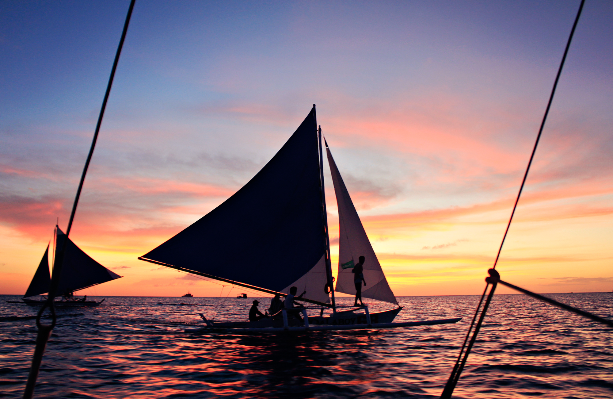 File Boracay Boat Sunset Jpg Wikimedia Mons
