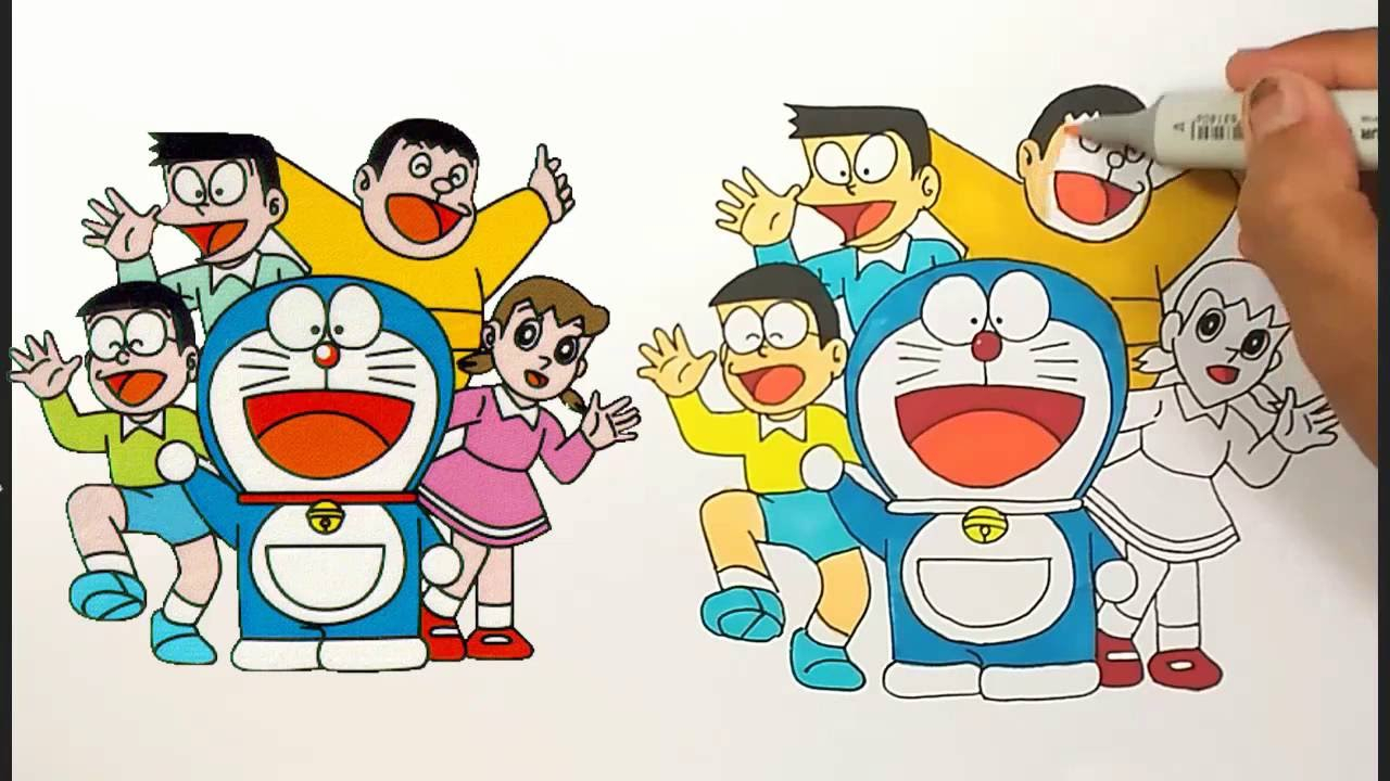 How to draw Doraemon All Characters || Doraemons all friends drawing step  by step - YouTube