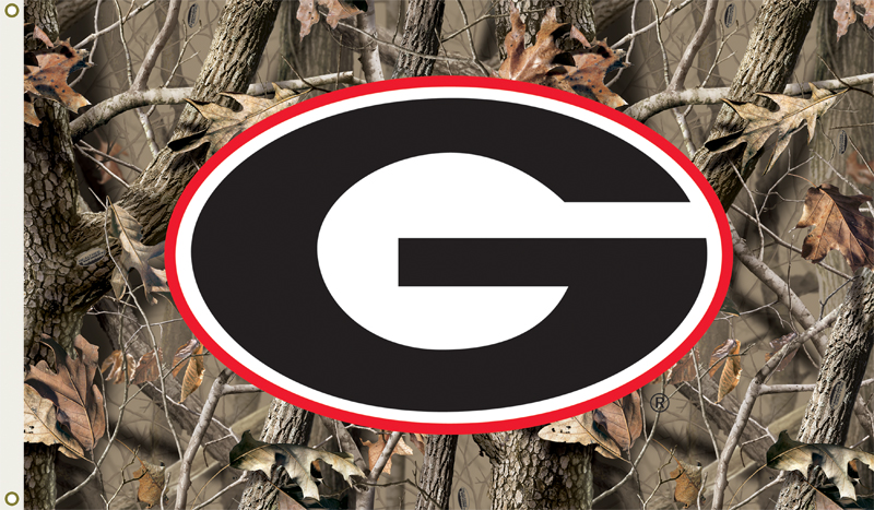 Georgia Bulldogs Camo Flag