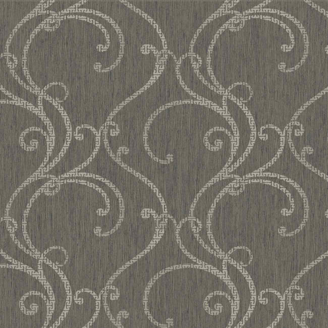 Silver Grey Br6258 Contemporary Ogee Wallpaper Traditional