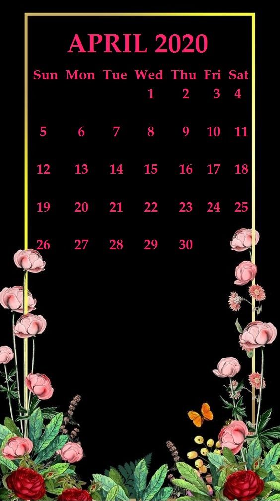 Iphone April Calendar Wallpaper Monthly