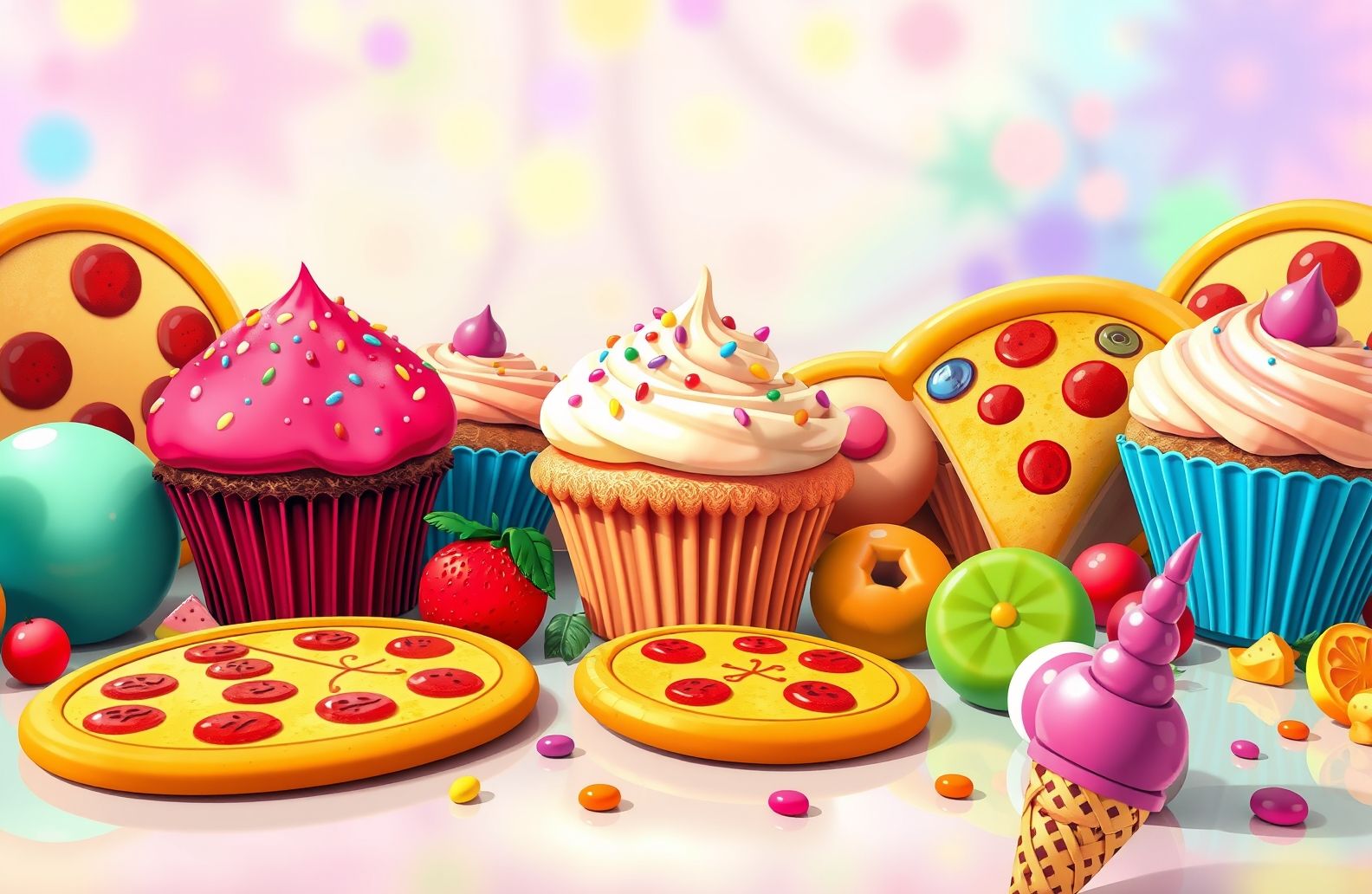 Cartoon Food Wallpaper