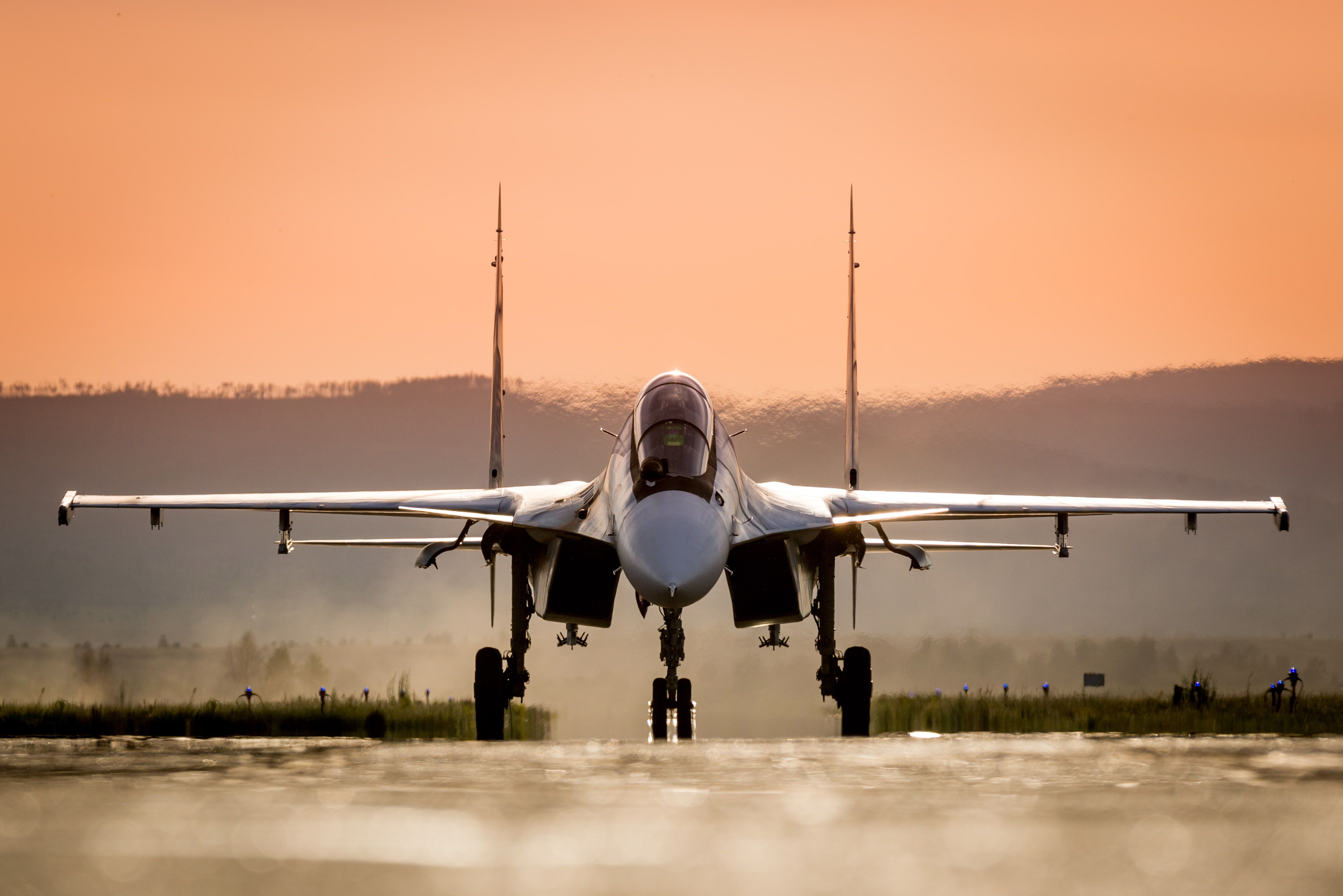 Gray Fighter Jet Sukhoi Su Wallpaper