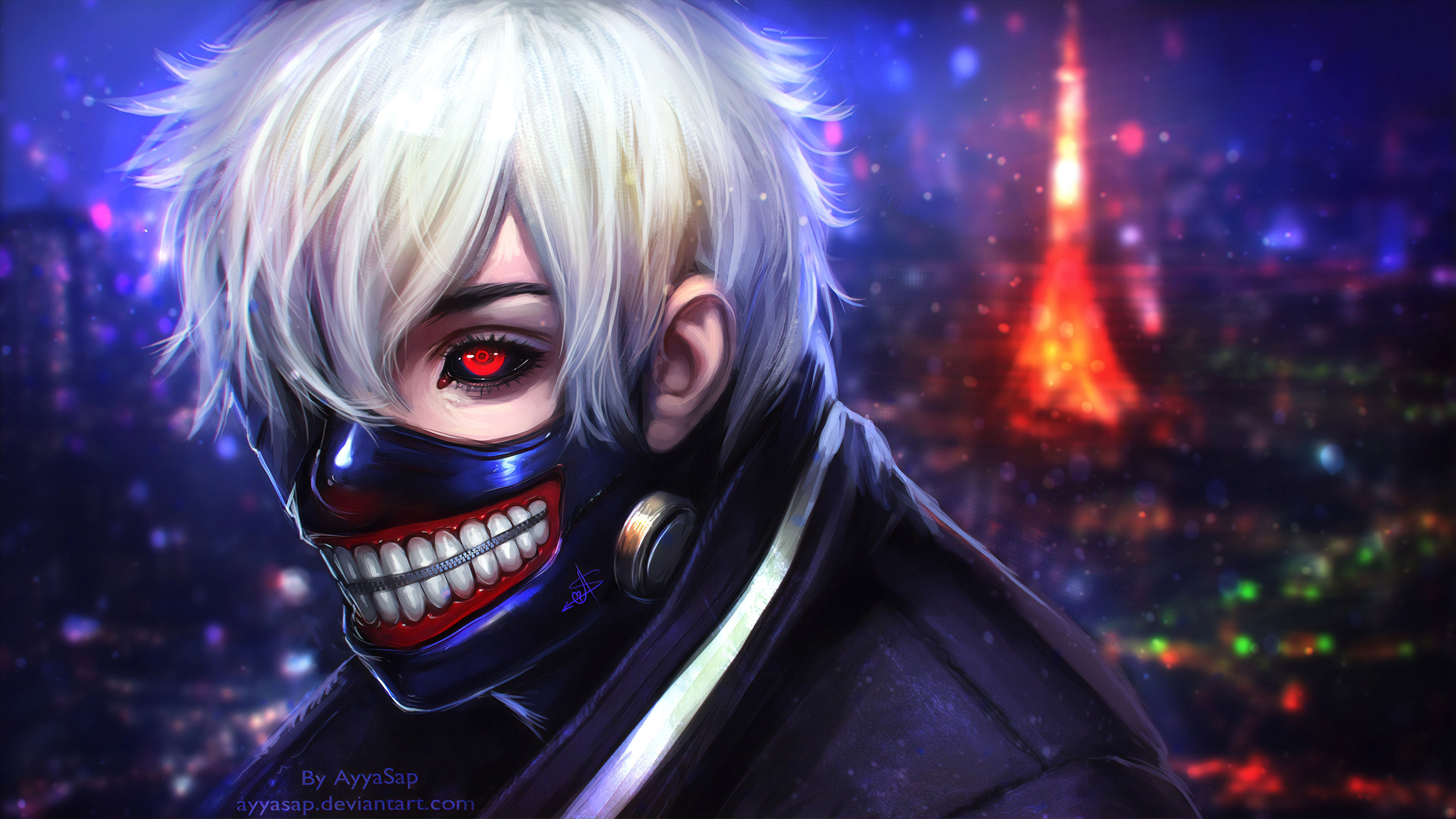 Tokyo Ghoul Kaneki Ken Art 4k 1440p Resolution HD Wallpaper Image