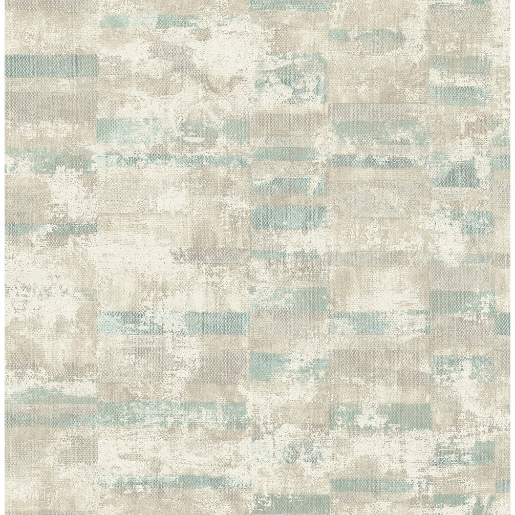 Shop Gutenberg Bricks Stucco Texture Wallpaper In Light Teal