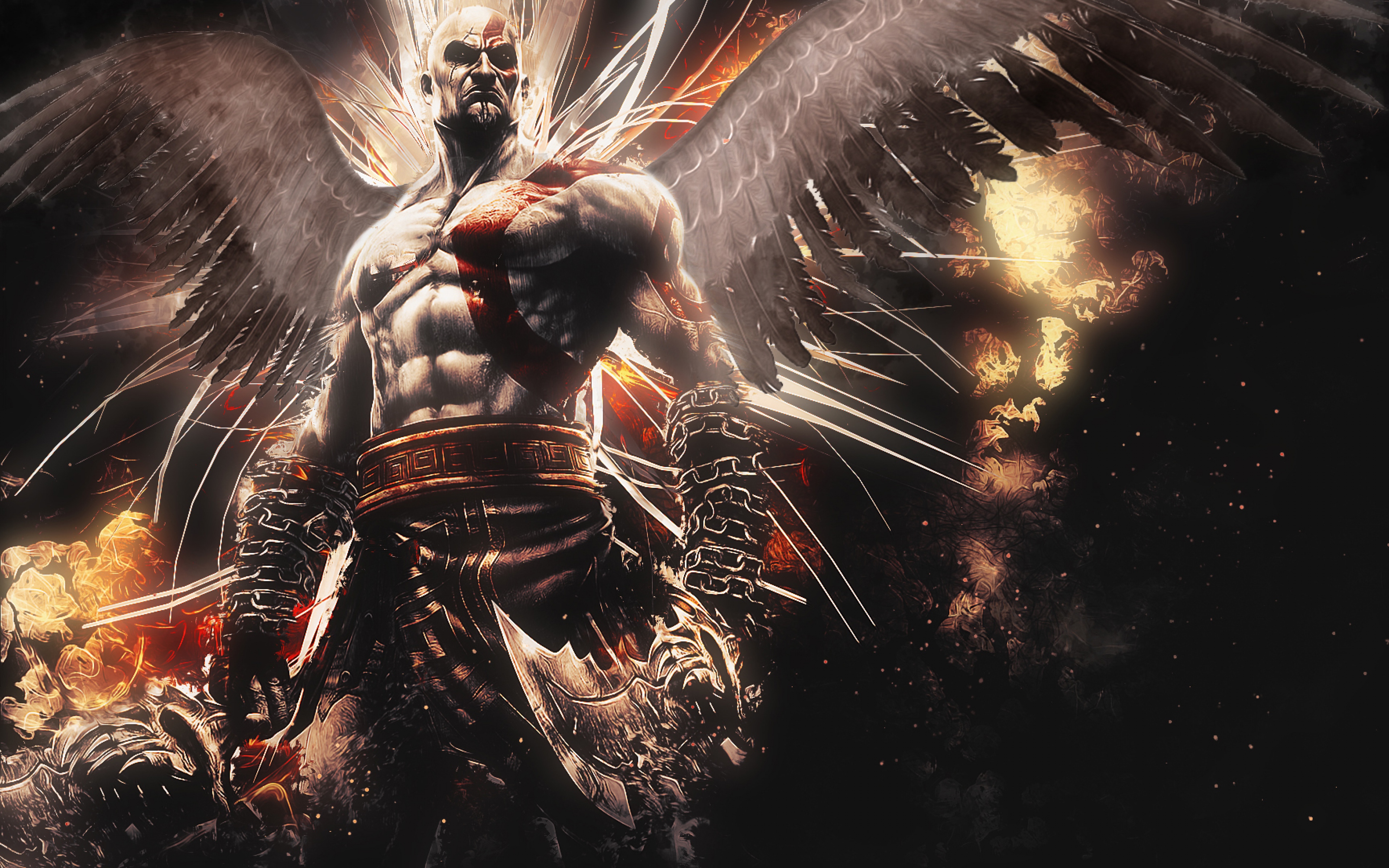 Background Kratos God Of War Ascension Game Character Bald Wallpaper