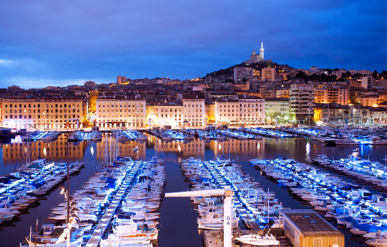 Wallpaper Lights France Home Yachts Boats The Evening