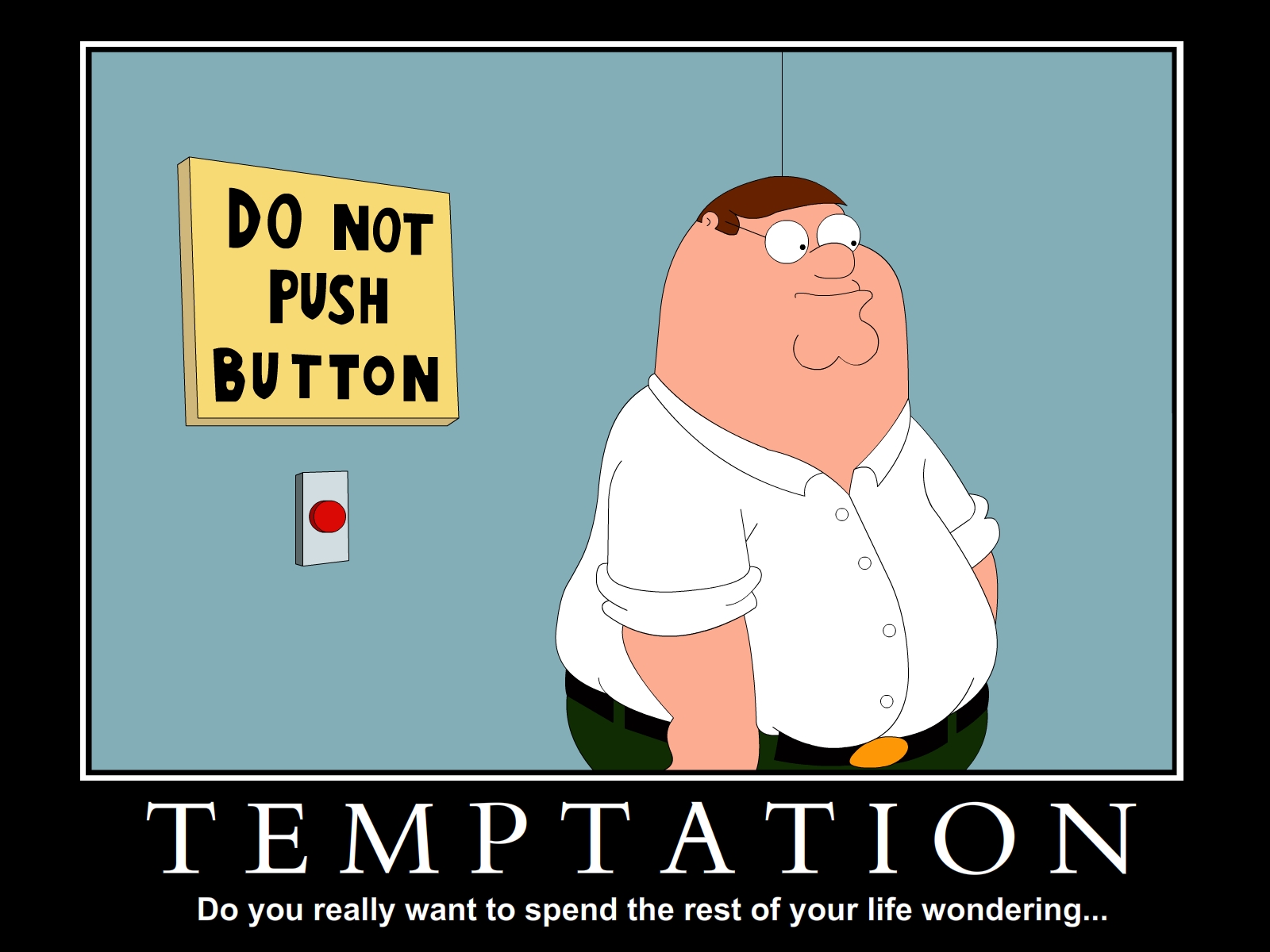 Peter Griffin temptation motivational posters hd wallpaper   HD