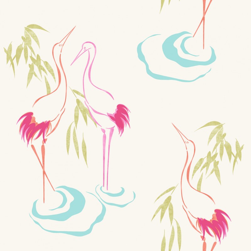 Home Curiosity Flamingo Cream Pink Wallpaper By Rasch