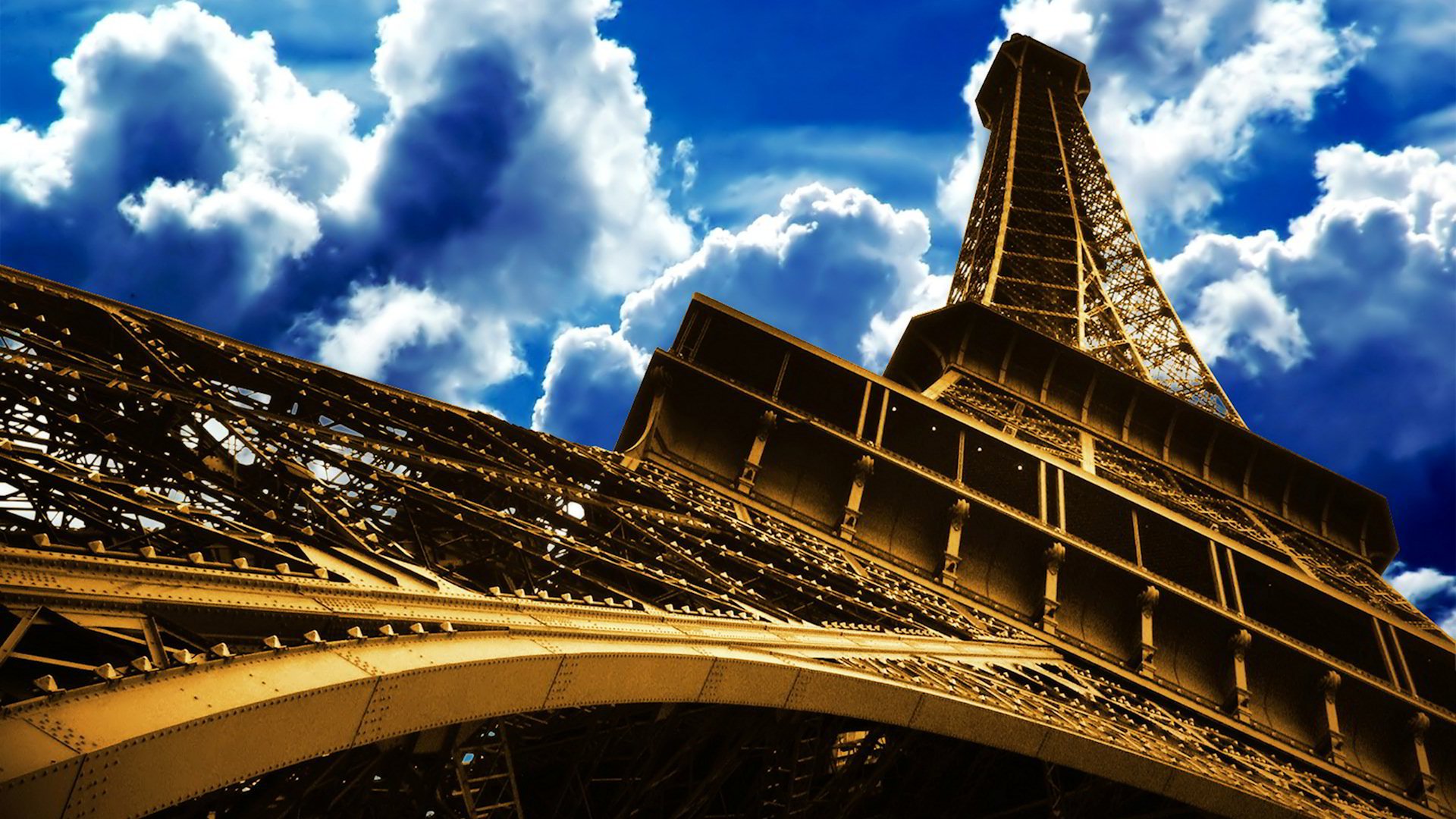 Eiffel Tower Close Up Full HD Desktop Wallpaper 1080p
