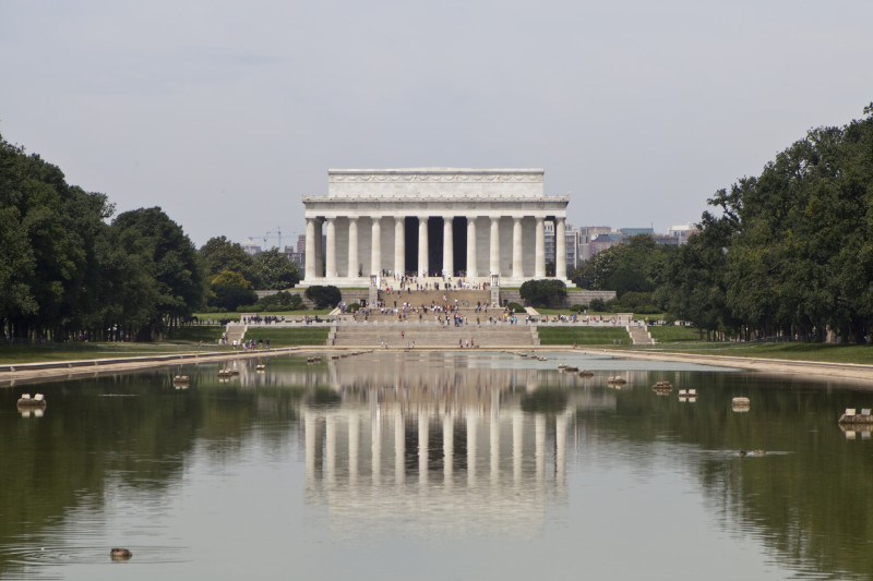 Lincoln Memorial And Reflecting Pool A Of The At