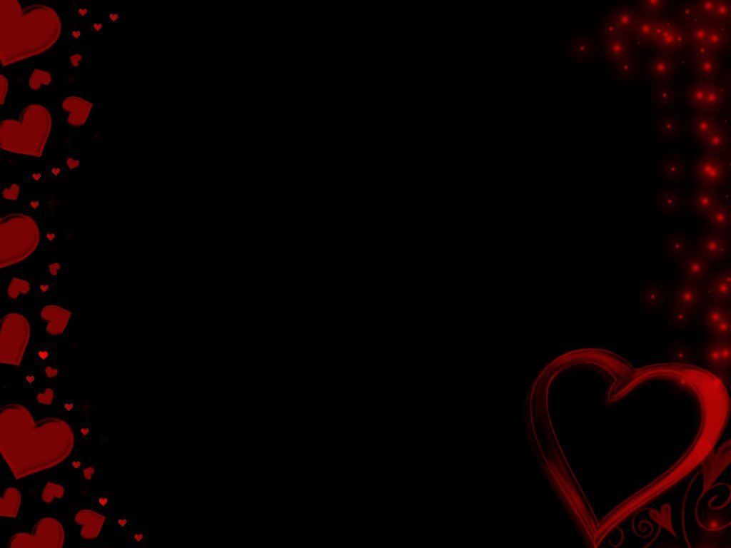 Pics Photos   Love Hearts With Black Background 1024x768