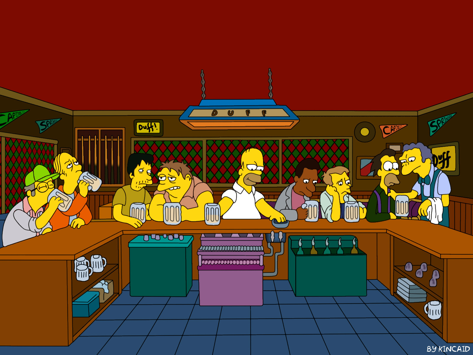 The Last Supper Simpsons Wallpaper Background