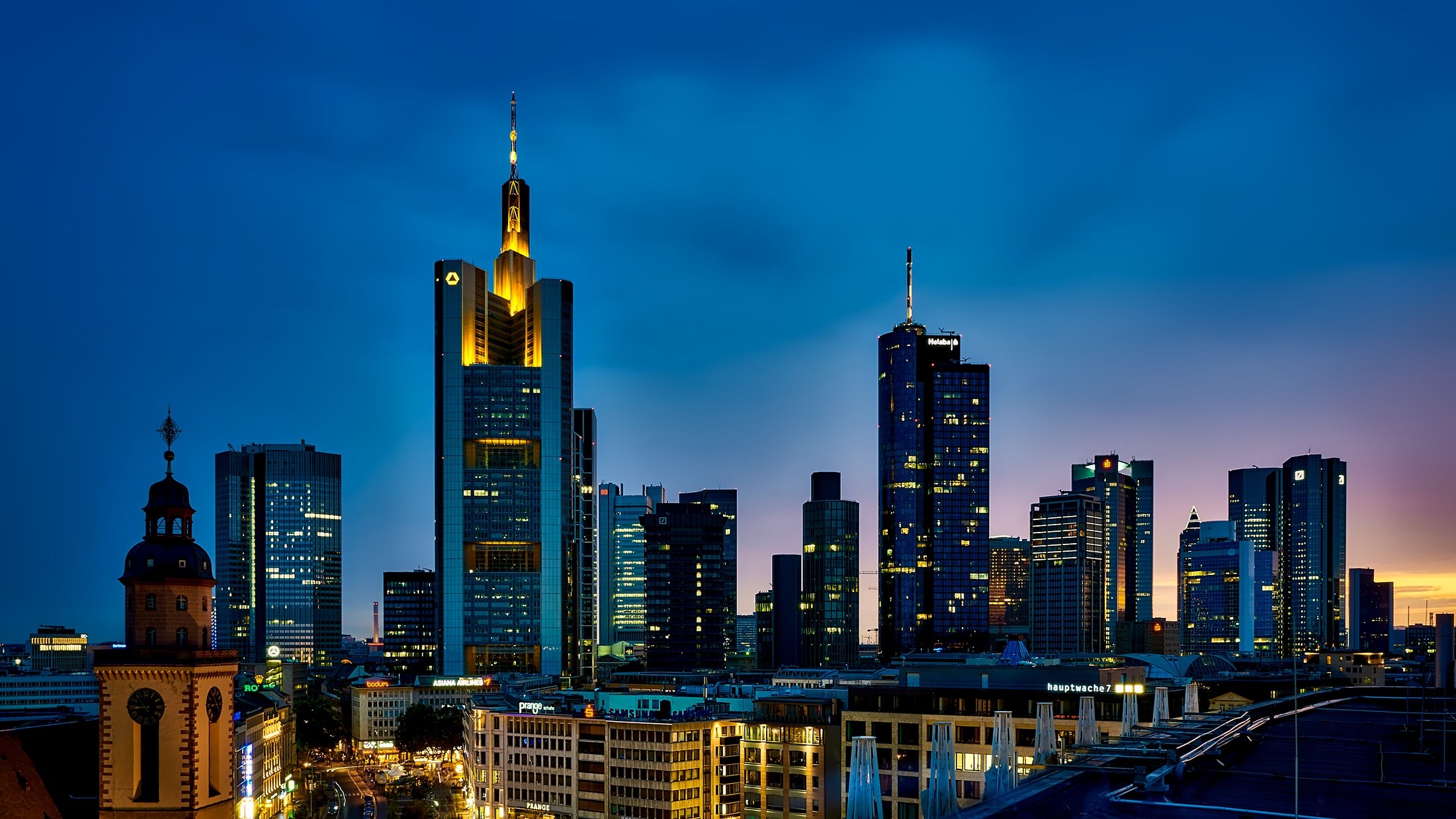 Frankfurt Germany Panorama City Urban Skyline Wallpaper And