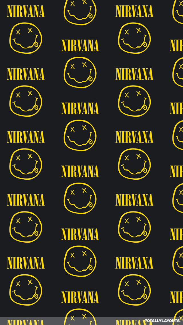 Nirvana Logo iPhone Wallpaper   Music Wallpapers