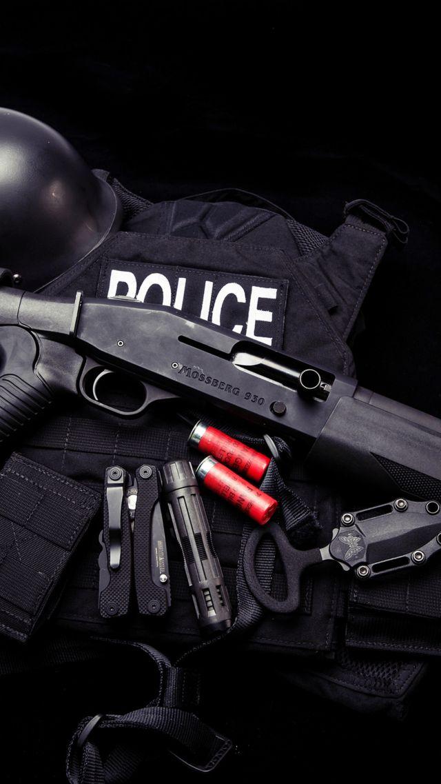 Wallpaper Mossberg Shotgun Police Knife Uniform
