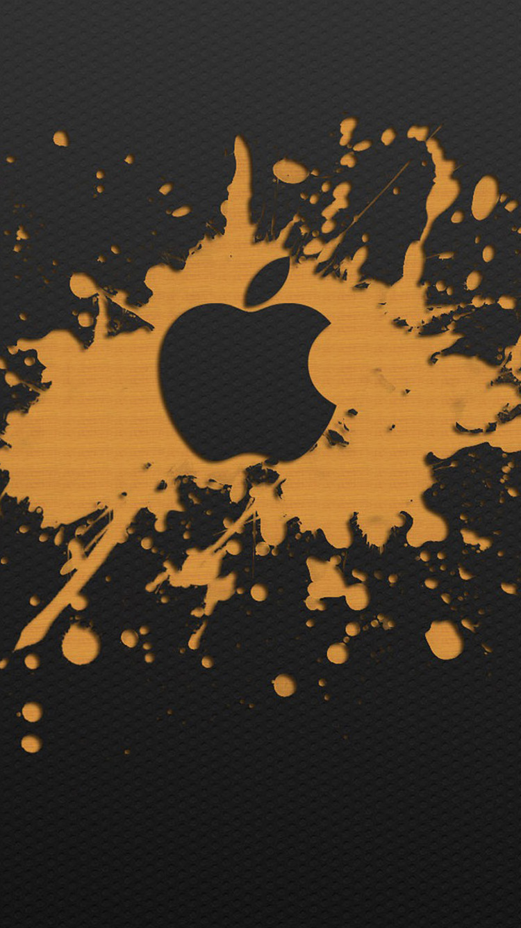 Black Graffiti Apple Logo iPhone Wallpaper Background