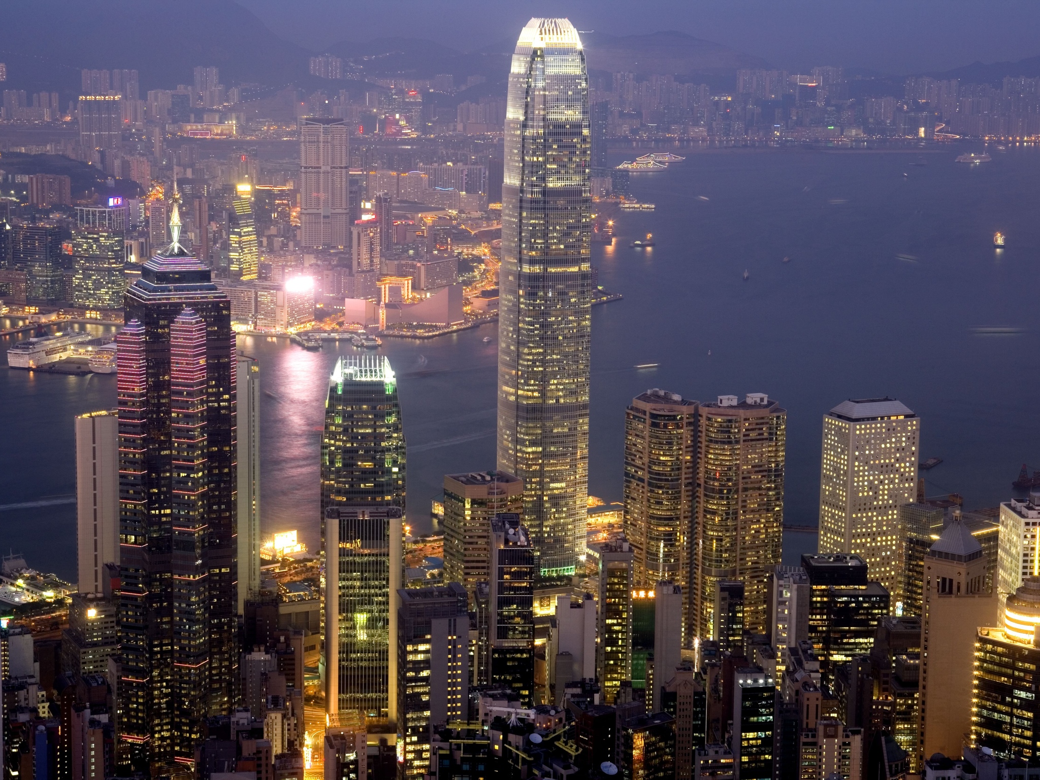 Hong Kong City Lights 4k Ultra HD Wallpaper