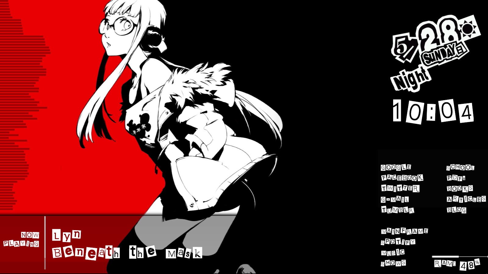 Yet Another Persona Desktop Featuring Futaba Persona5