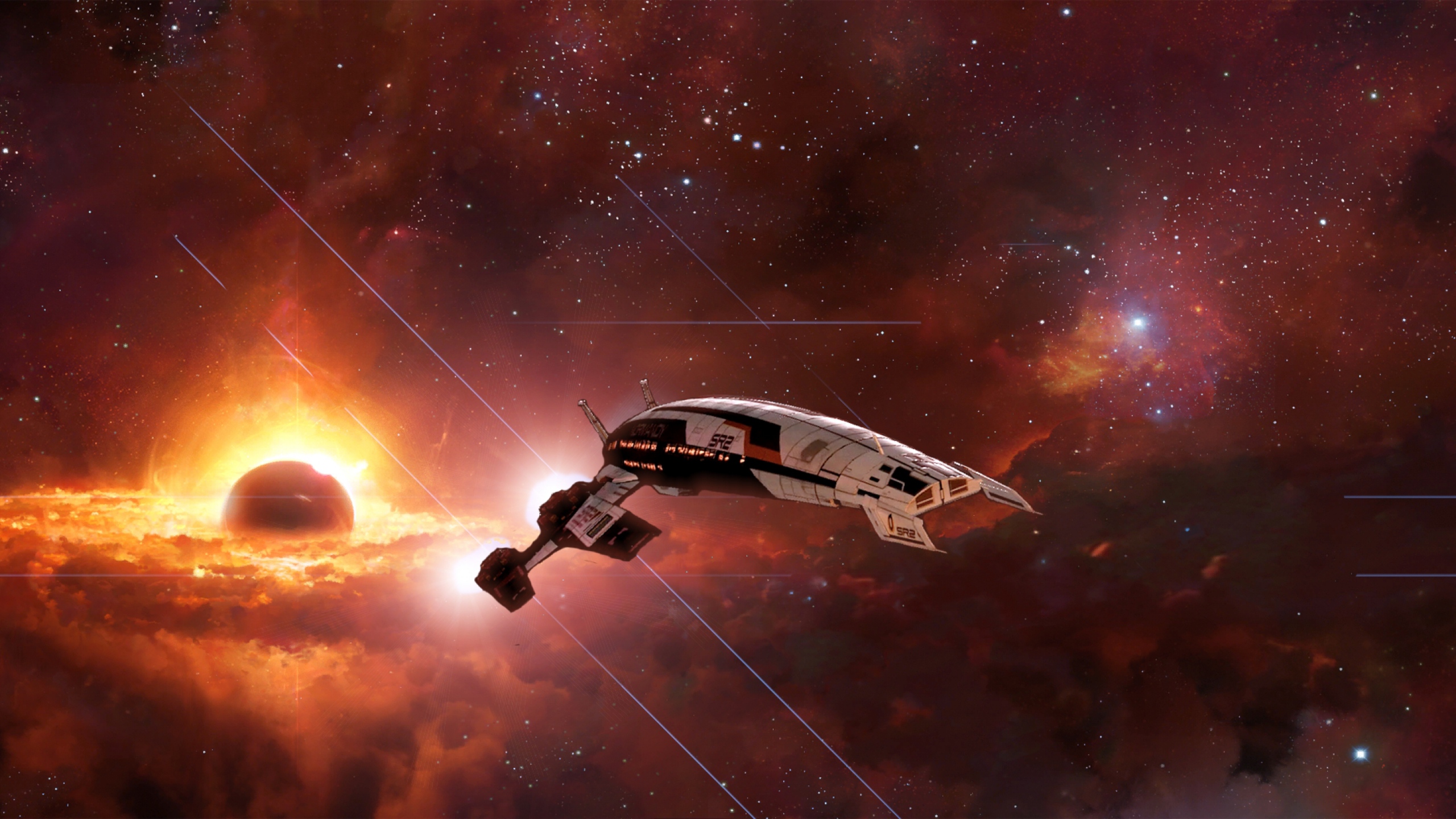 Mass Effect Normandy Space Nebula Stars
