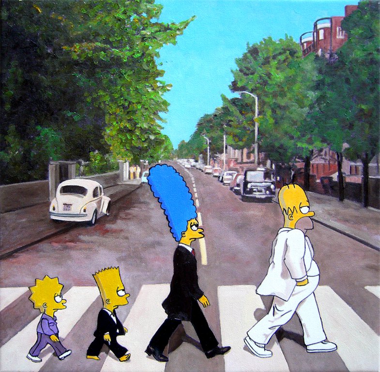 The Simpsons In Abbey Road Marco Cerutti Artwork Celeste Prize
