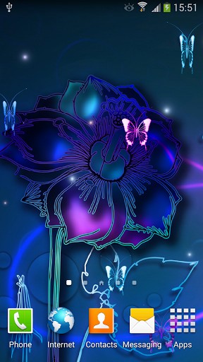 Neon Butterfly Live Wallpaper Android