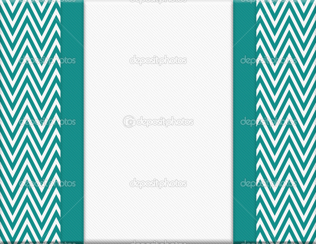Teal Chevron Background And White Zigzag