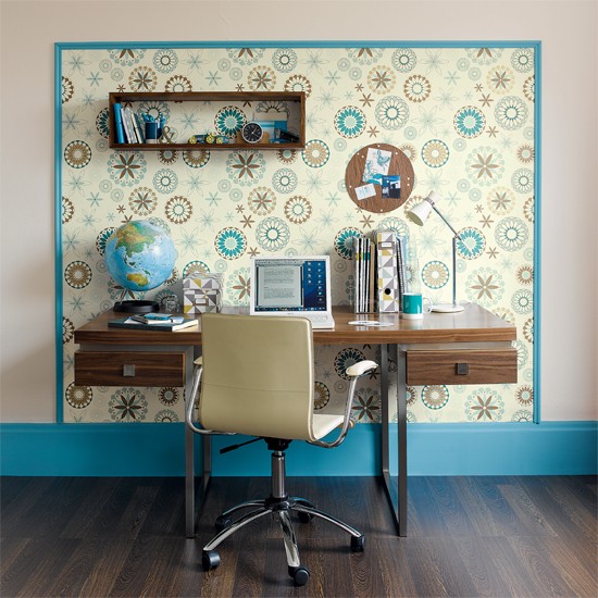 Home Office Wallpaper Idea Ideas For Living Rooms