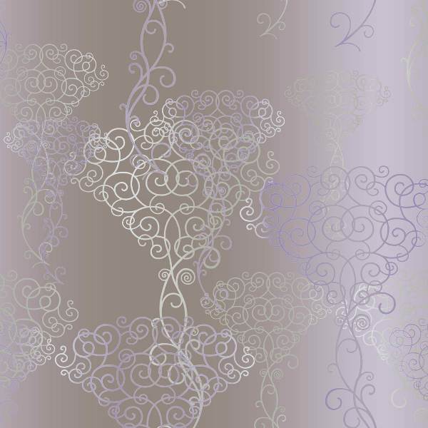 Purple Grey Bouquet Vsn211023 Damask Wallpaper Contemporary
