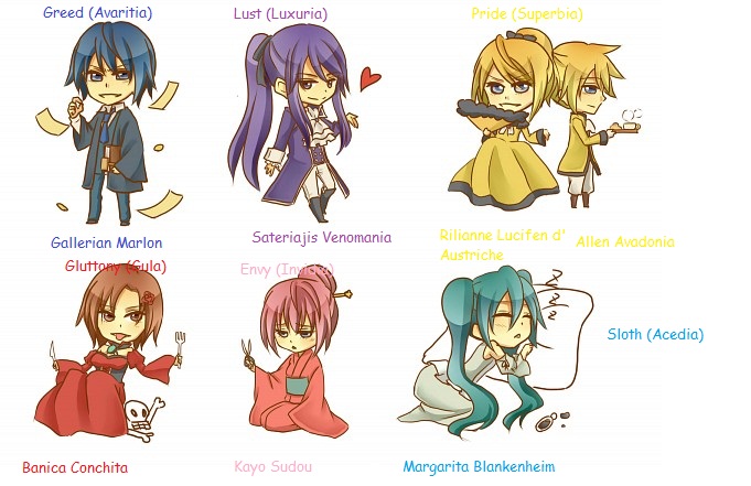 Seven Deadly Sins Vocaloid Chibis For Adoption By Tealangel On
